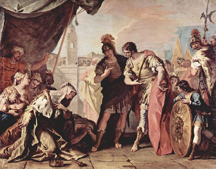 Sebastiano Ricci Die Familie der Dario vor Alexander dem Groben oil painting image